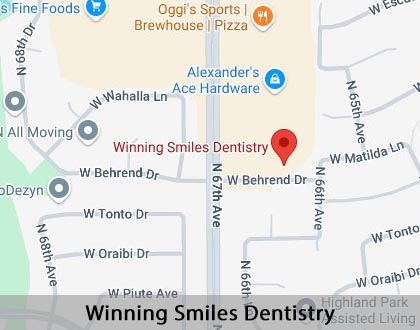 Map image for Multiple Teeth Replacement Options in Glendale, AZ